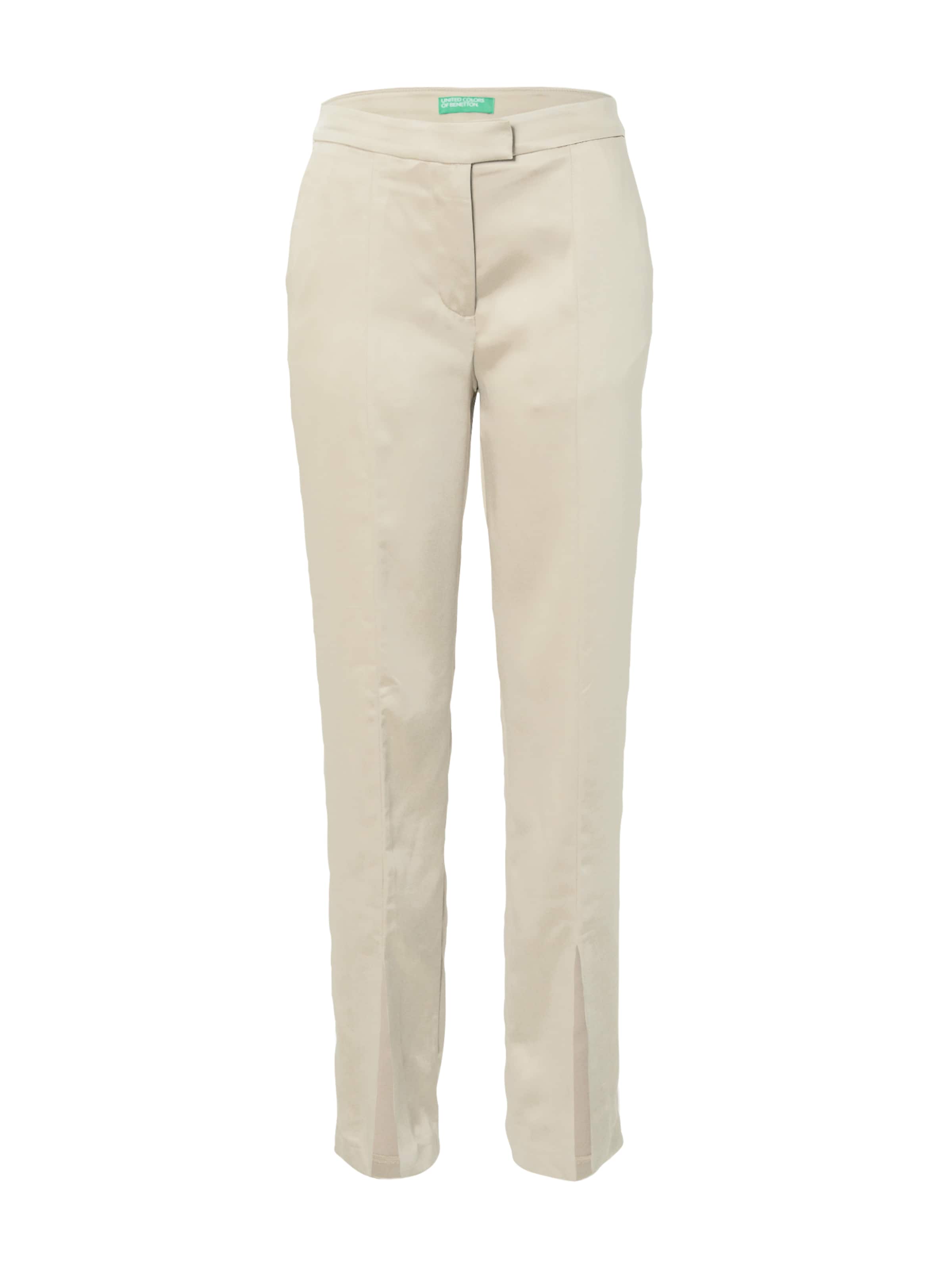 Regular Pantaloni cu dungă de la UNITED COLORS OF BENETTON pe bej: față