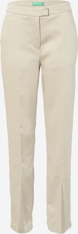 UNITED COLORS OF BENETTON Regular Trousers with creases in Beige: front