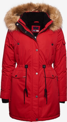 Superdry Winter Parka in Red: front