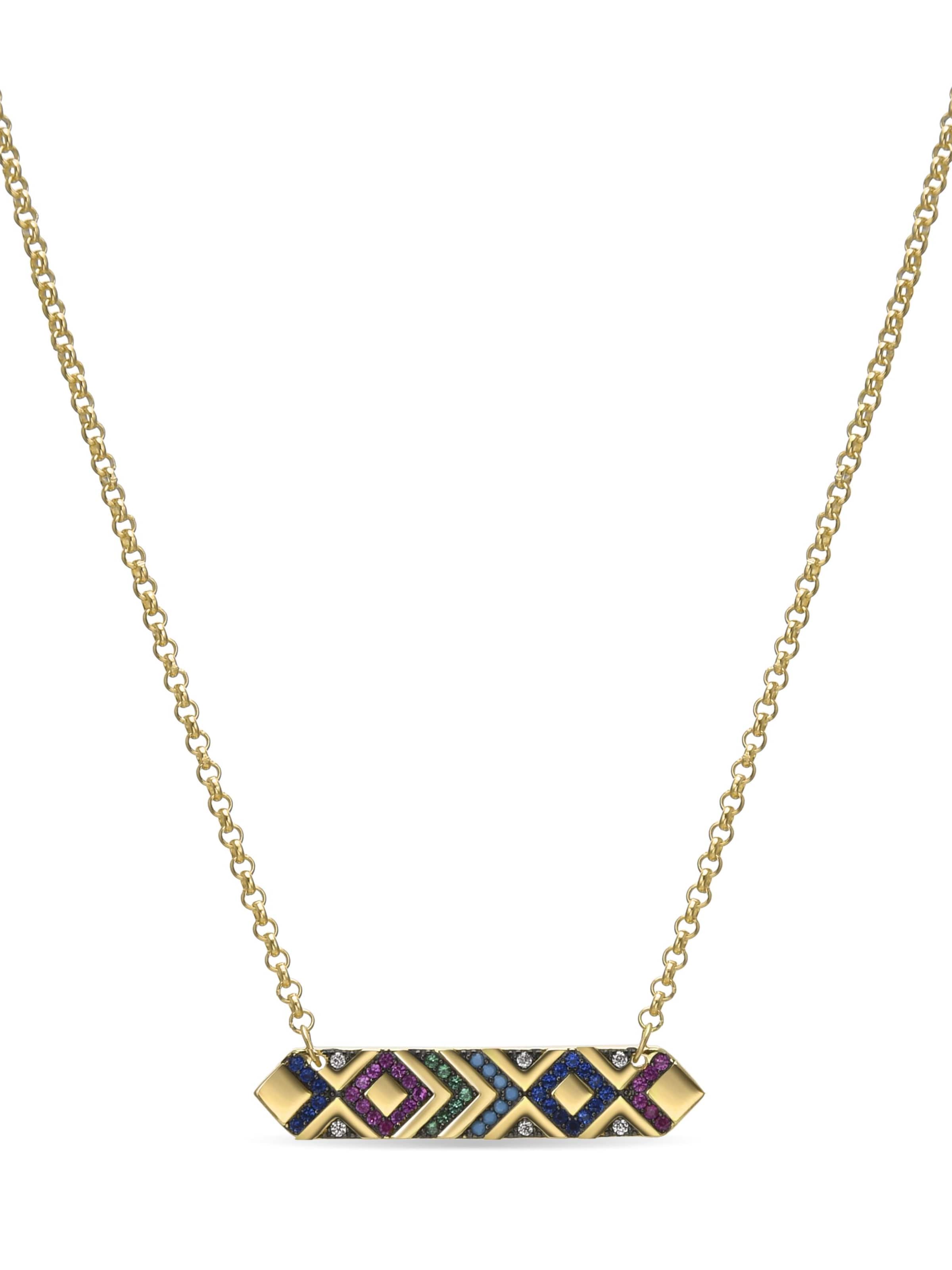 Luxenter - Cadena 'Niykha' en Mezcla de colores: frente