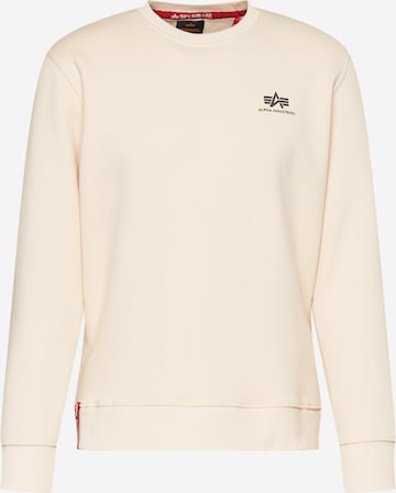 ALPHA INDUSTRIESSweater majica - bež boja: prednji dio