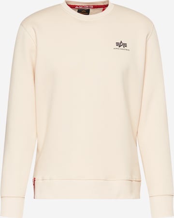 Felpa di ALPHA INDUSTRIES in beige: frontale