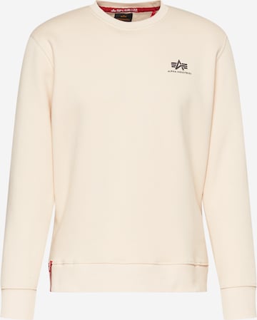 ALPHA INDUSTRIES Sweatshirt in Beige: voorkant