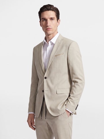 Thomas Goodwin Slim fit Business-colbert in Beige: voorkant
