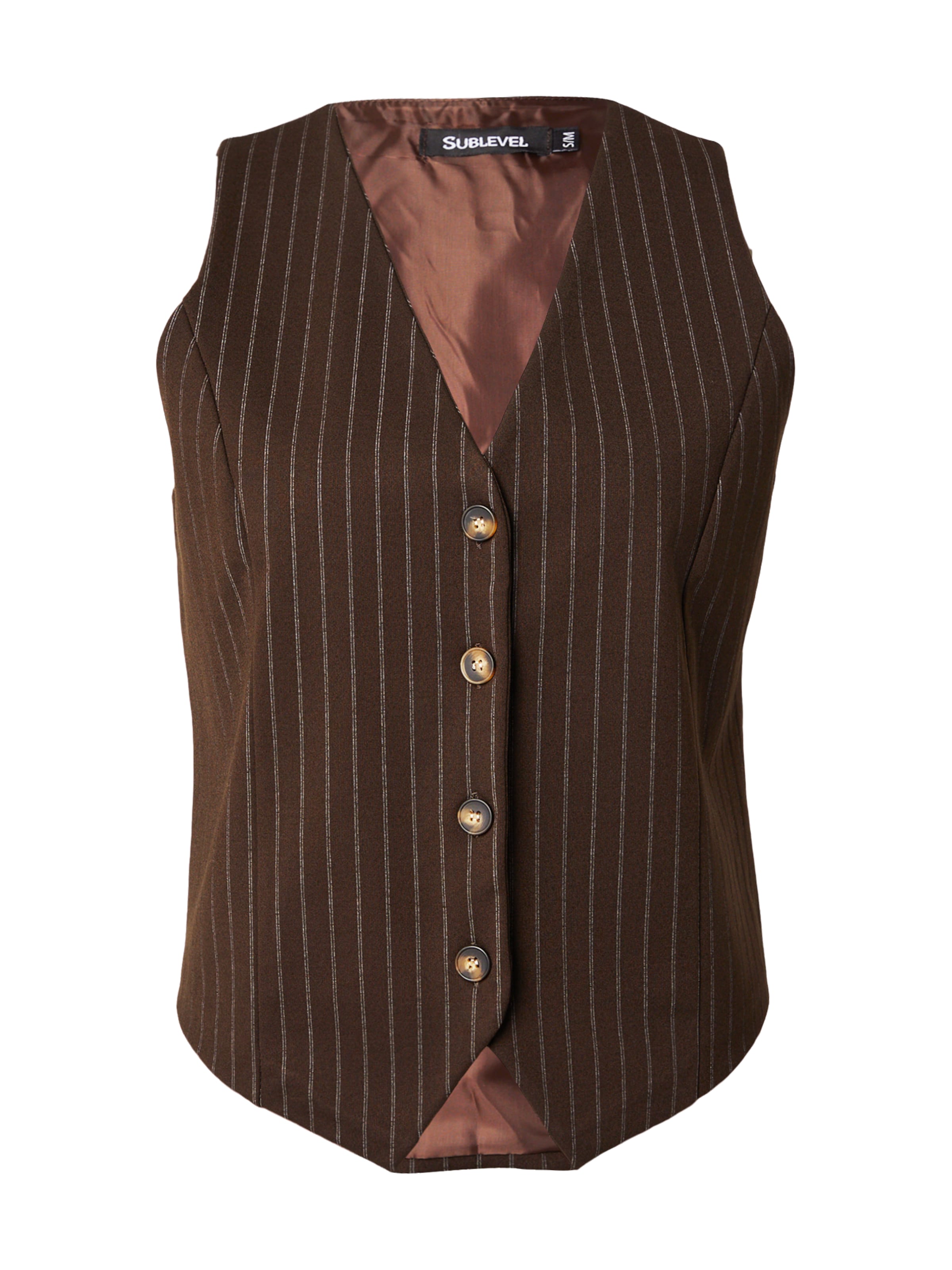 Sublevel - Chaleco para traje en marrón: frente