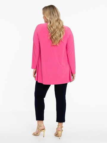 YOEK Gebreid vest in Roze