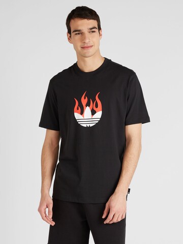 ADIDAS ORIGINALS Shirt in Black: front