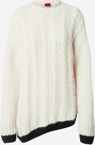 HUGO Sweater 'Scrovela' in White: front