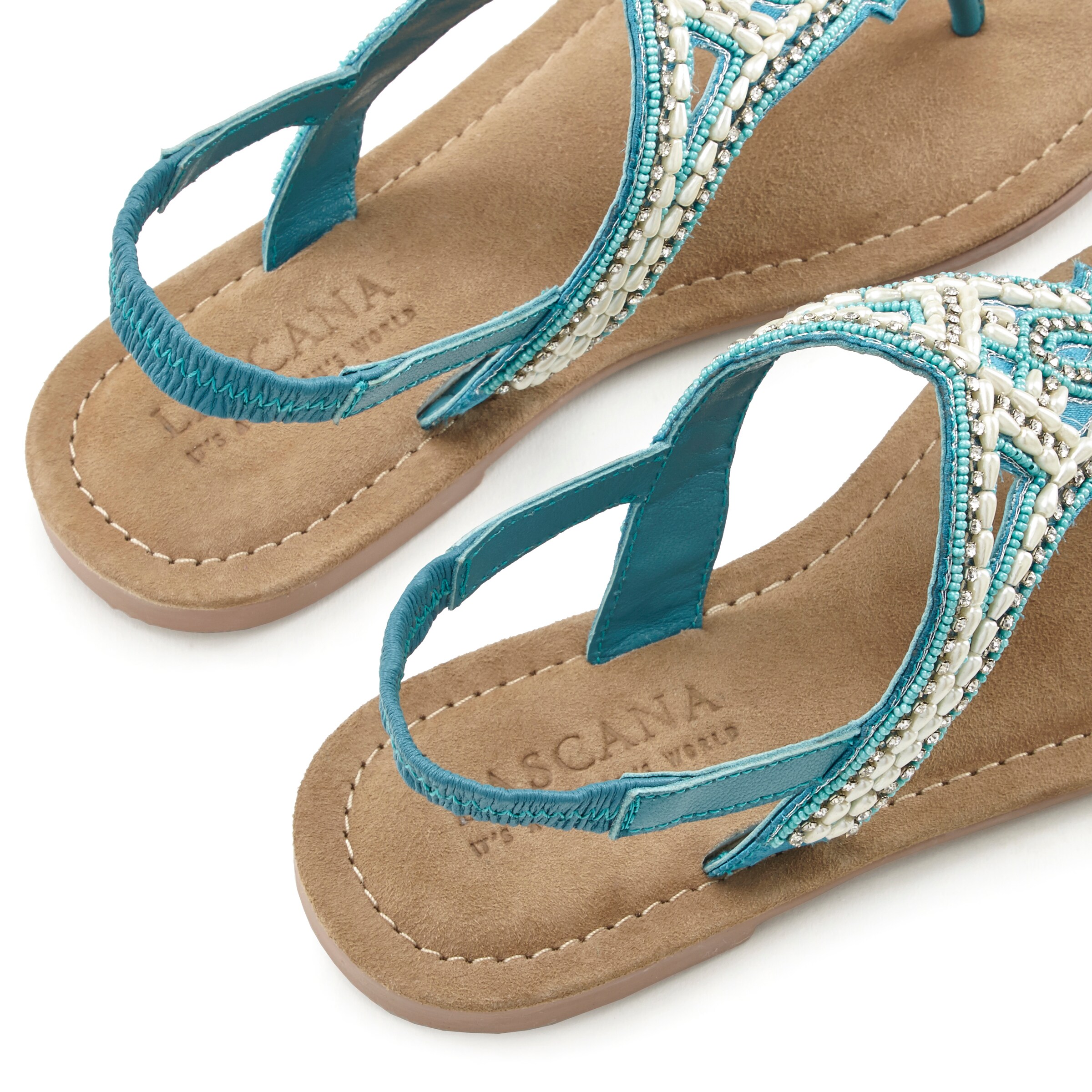 LASCANA T-bar sandals in Blue