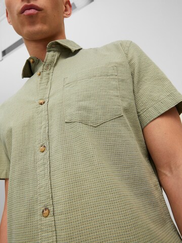 JACK & JONES Regular fit Button Up Shirt 'Abel' in Green