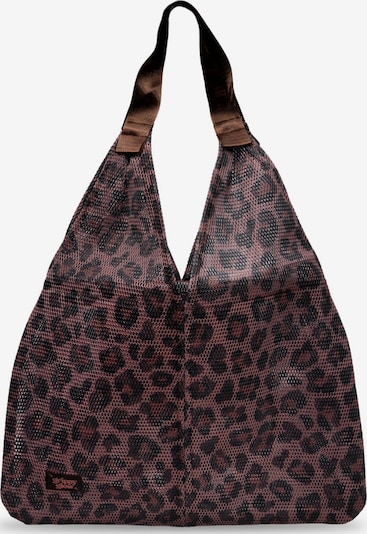 grippyglow Handtasche 'grippyglow Mesh Bag im Leo Print' in 48 cm in braun, Produktansicht