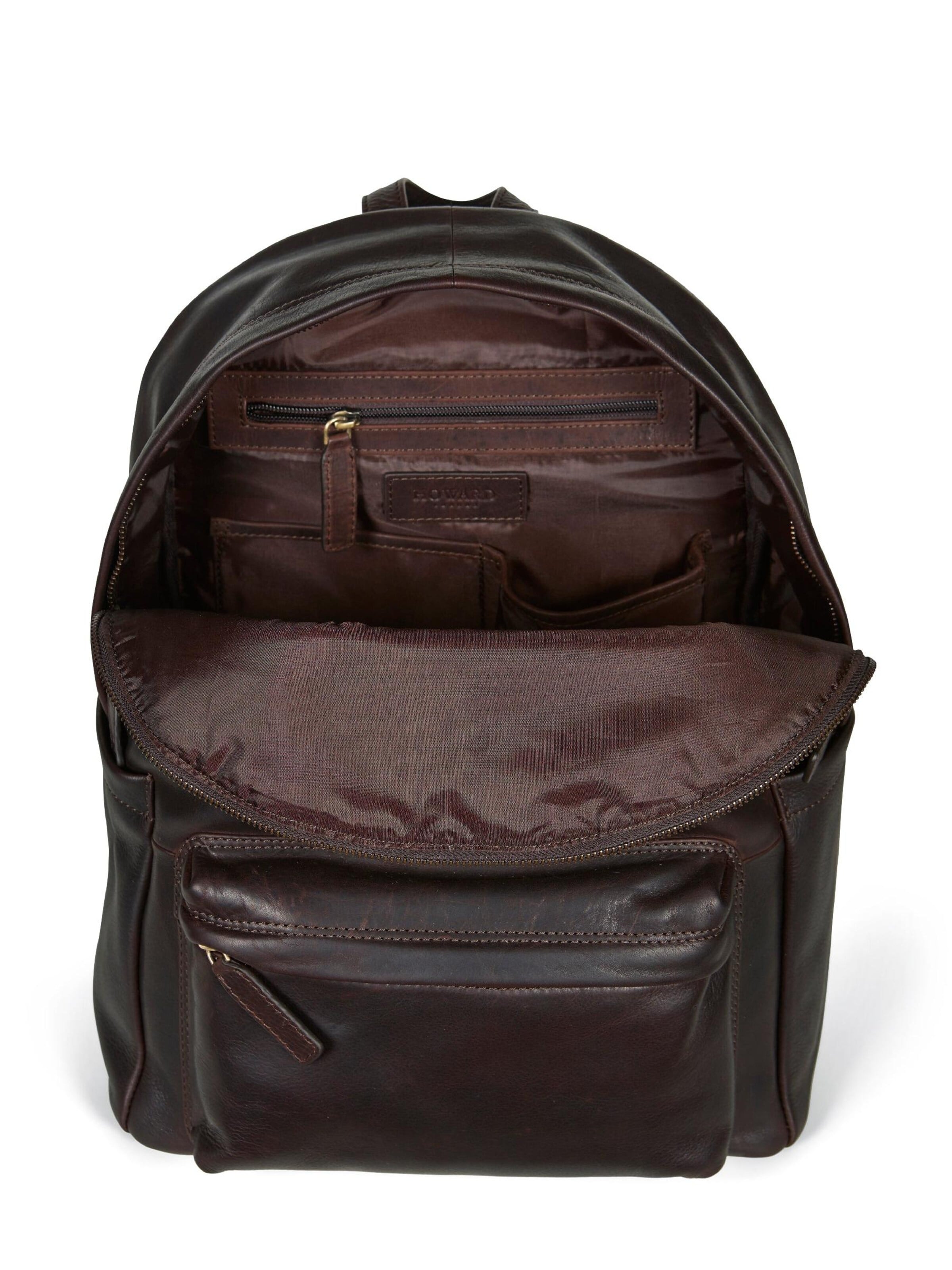 Howard London Rygsæk 'Backpack Ben Dark Brown' i brun