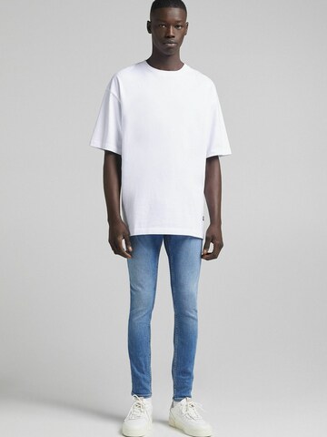 Bershka Skinny Džíny – modrá