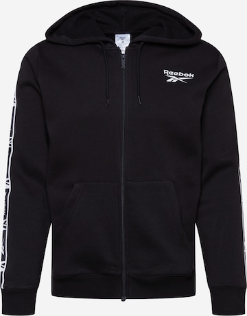 Reebok Zip-Up Hoodie in Black: front