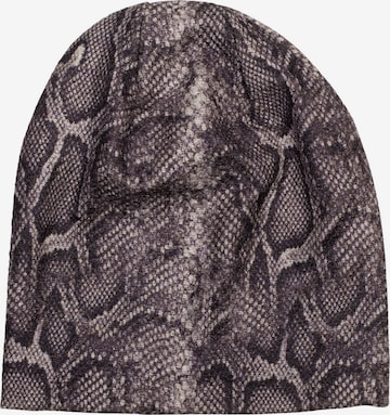 styleBREAKER Mütze 'Beanie Mütze Glitzer Schlangen Muster' in Braun: Vorderseite