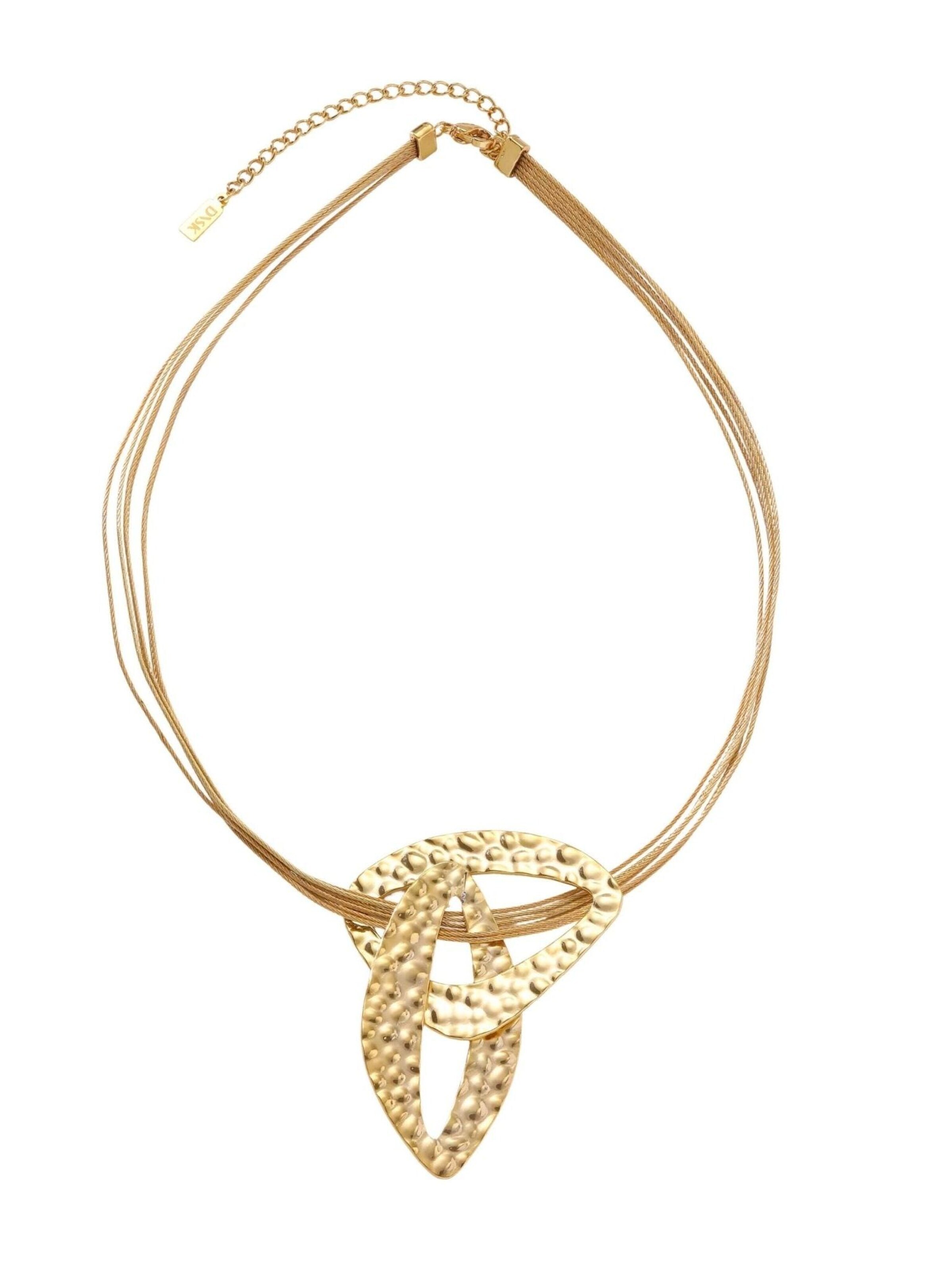 DNSK Copenhagen Ketting 'RAGNA' in Goud: voorkant