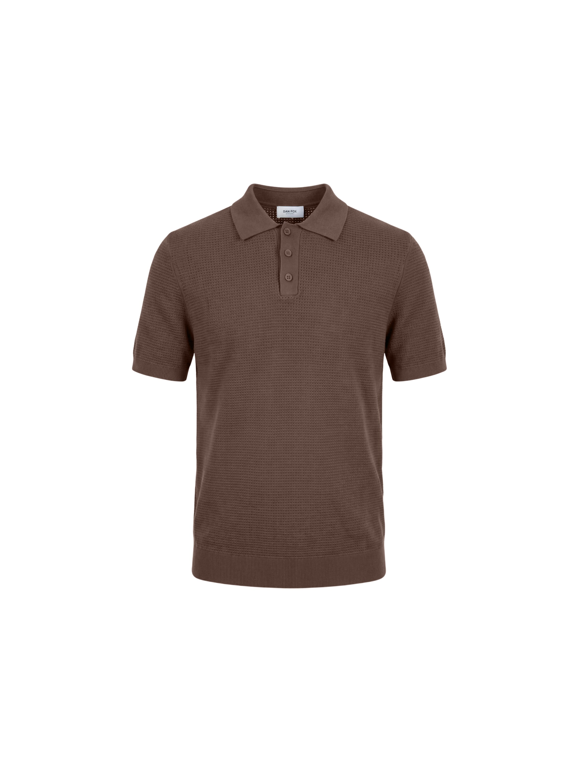 DAN FOX APPAREL Majica 'Tristan' veličine S u smeđa, Pregled proizvoda