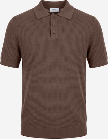 T-Shirt 'Tristan' DAN FOX APPAREL en marron : devant