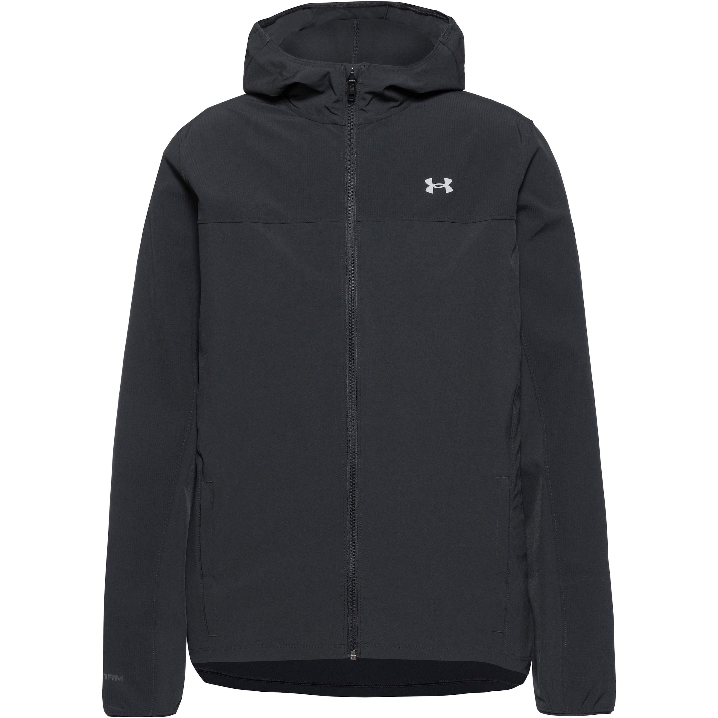 UNDER ARMOUR Sportjas 'UA Velociti Pro Storm Jacket' in Zwart: voorkant