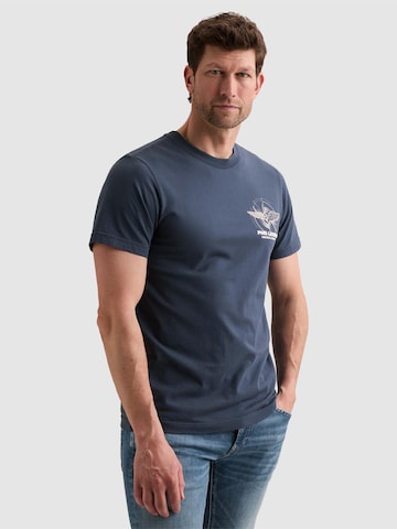 PME Legend T-shirt 'T-shirt in jersey with small artwork on the chest' i blå: framsida