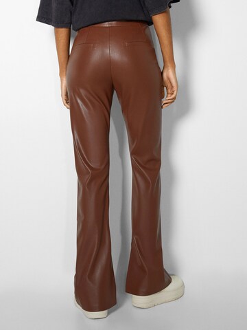 Bershka Flared Trousers in Brown