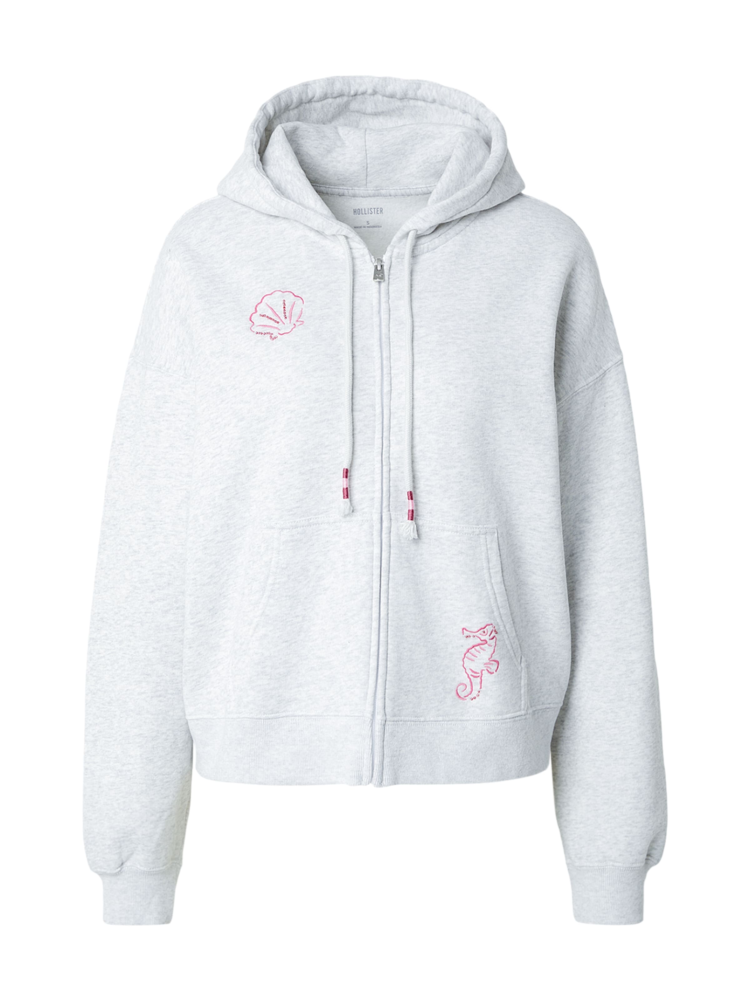 HOLLISTER Jopa na zadrgo 'IBIZA SUNRISE' | siva barva: sprednja stran