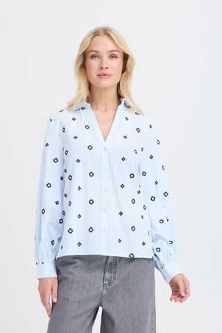 b.young Blouse in Blue: front