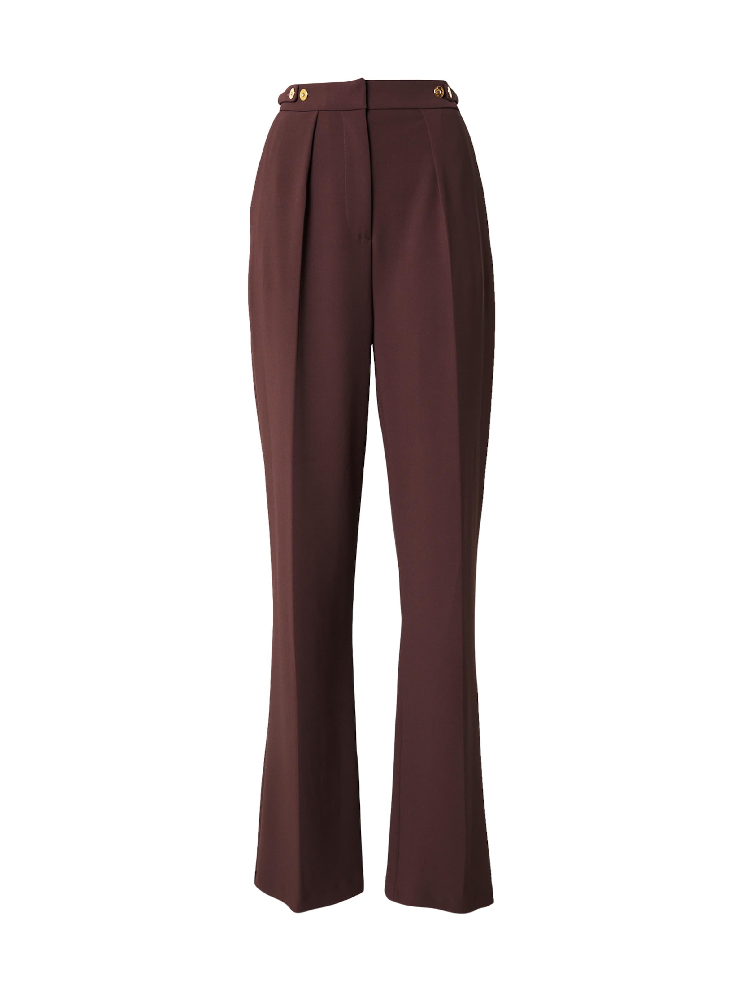 Elisabetta Franchi Широки крачоли Панталон с ръб в червено: отпред