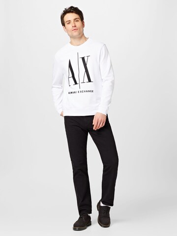 ARMANI EXCHANGE Regular Fit Sweatshirt in Weiß