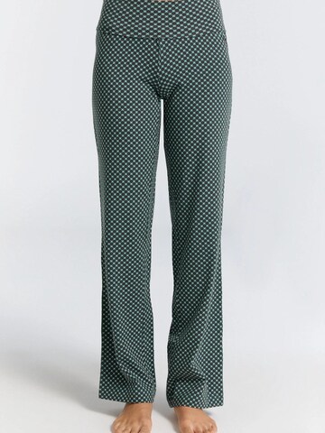Leela COTTON Wide Leg Hose 'Damen Bio-Baumwoll Komforthose'‌‌‌‌‌‌‌ in Grün: Vorderseite