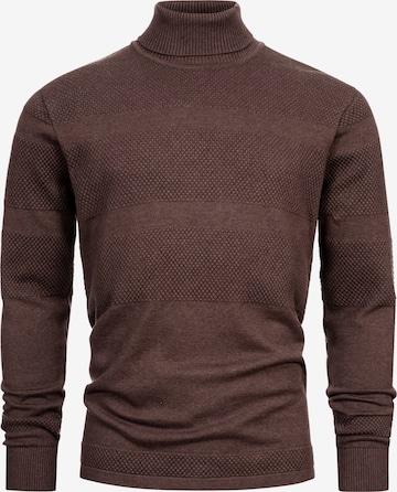Kronstadt Pullover 'Fisker' in Braun: Vorderseite