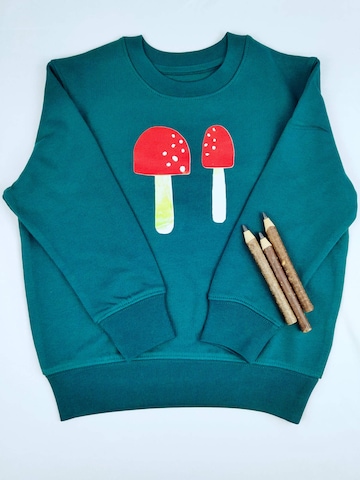 MelaDi Sweatshirt 'Pilze' in Green