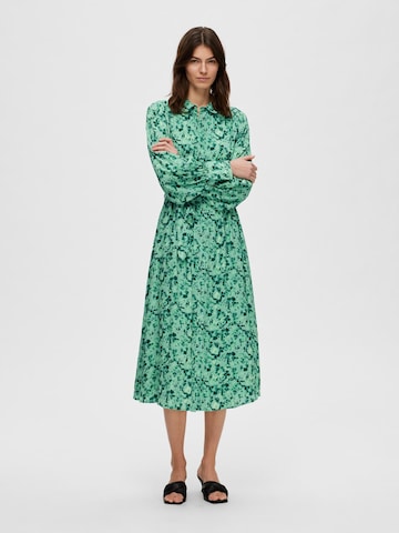 SELECTED FEMME Shirt Dress 'Walda' in Green