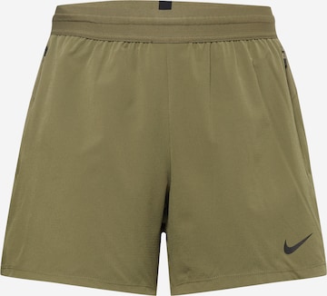 NIKE Regular Sportbroek 'FLX REP 4.0' in Groen: voorkant