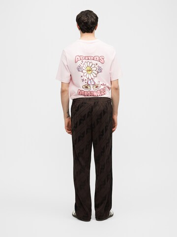 Wide Leg Pantalon 'Firebird' ADIDAS ORIGINALS en marron