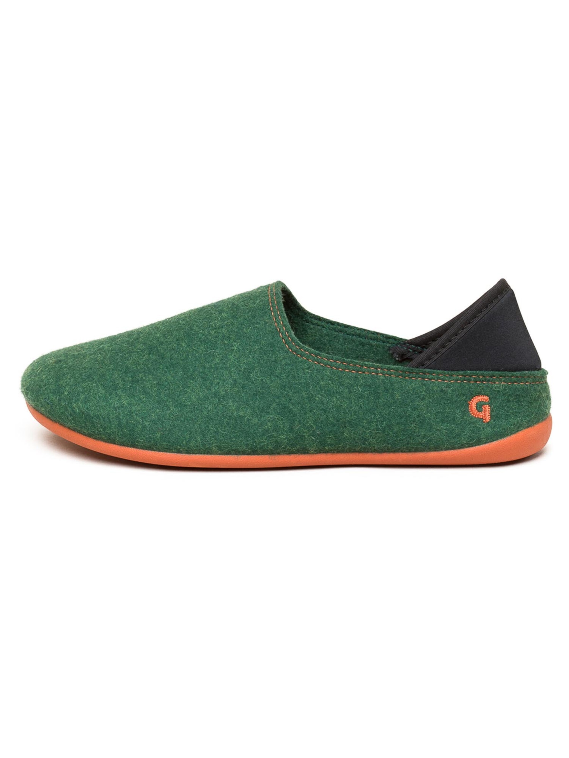 Gottstein Pantolette 'Wool Slip-On'‌‌‌‌‌‌‌‌ in Grün: Vorderseite
