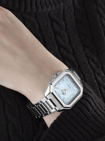 Montre à affichage analogique 'Lotus - Watch Square Series - Quartz watch movement - Watch case width: 35 mm' Lotus en bleu : devant