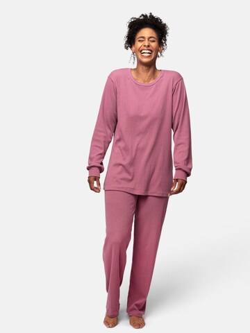 greenjama Pajama Shirt 'Derby-Rib' in Purple