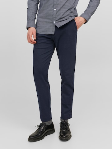 Coupe slim Pantalon chino 'MARCO' JACK & JONES en bleu : devant