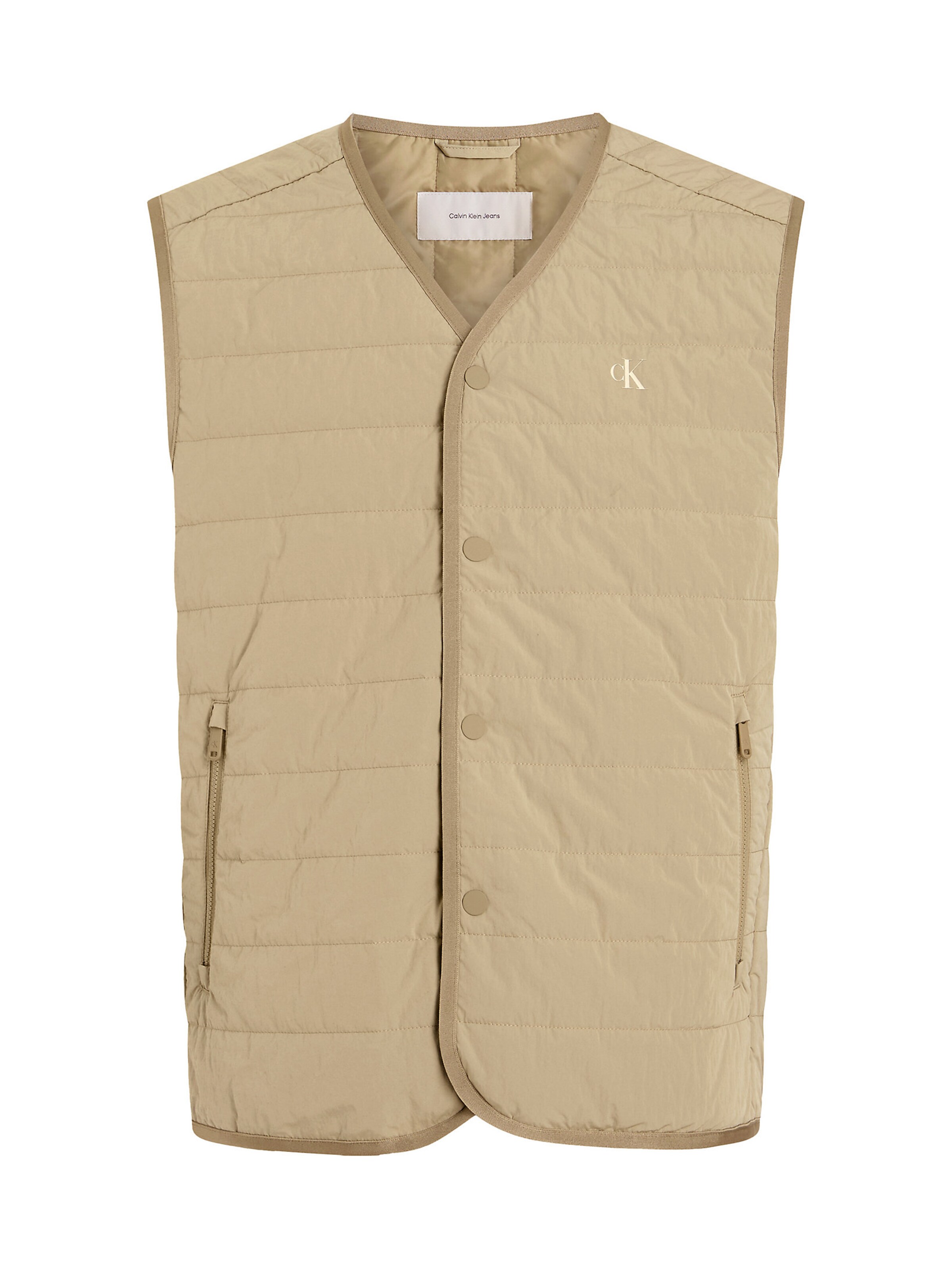 Calvin Klein Jeans Vest in Beige: front