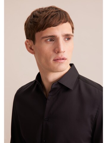 SEIDENSTICKER Regular Fit Hemd in Schwarz