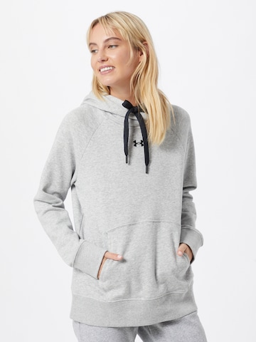 UNDER ARMOUR - Sweatshirt de desporto em cinzento: frente