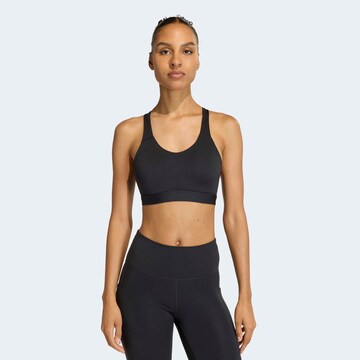 ADIDAS PERFORMANCE Bustier Sport-BH in Schwarz: Vorderseite