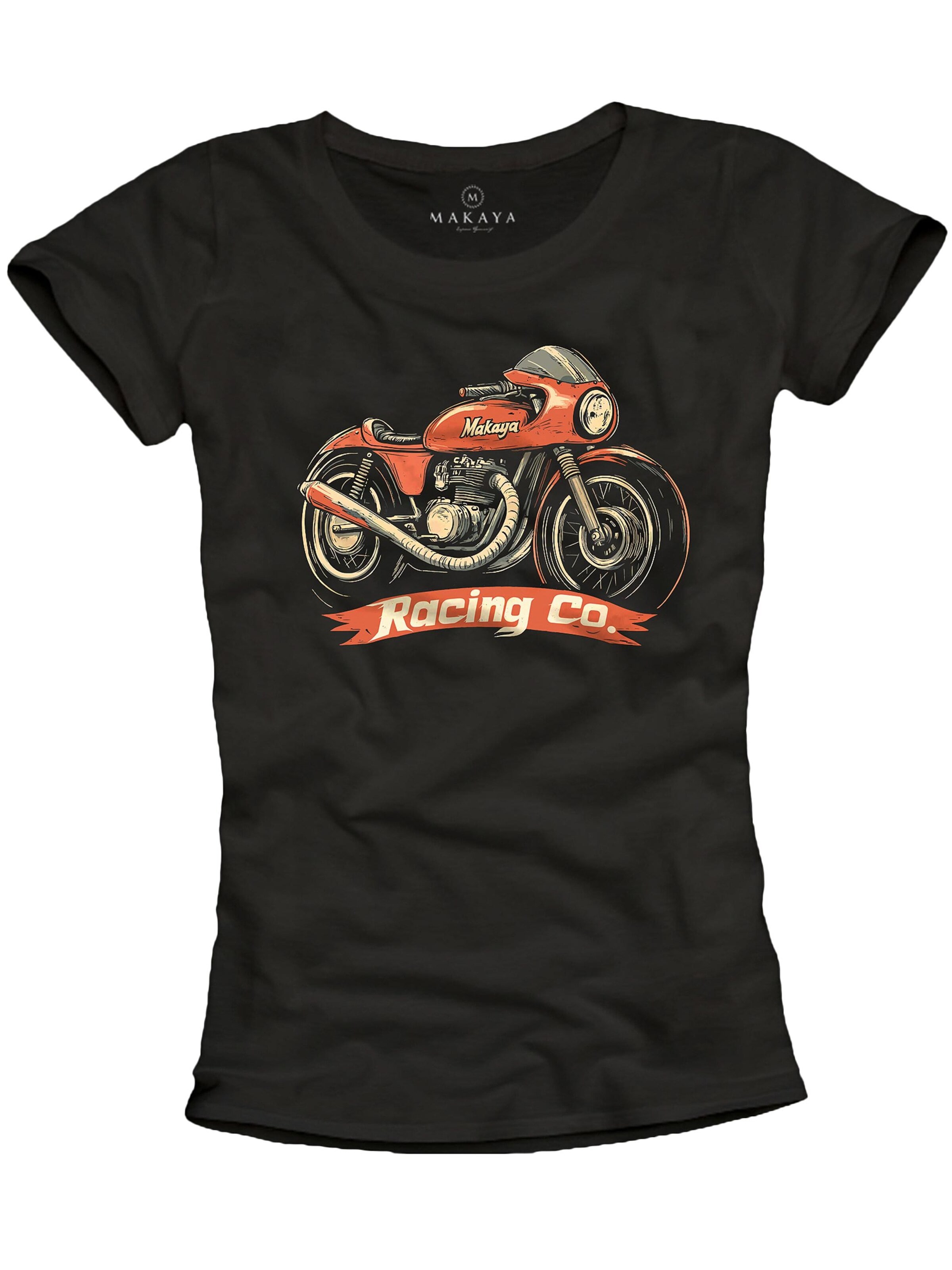 MAKAYA Shirt 'Racing Co' in Black: front