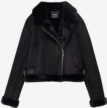 Geacă de primăvară-toamnă de la Pull&Bear pe negru: față