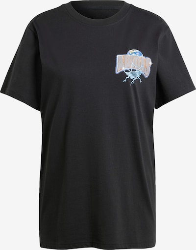 ADIDAS ORIGINALS T-shirt 'Adi Records' en bleu / rose / noir / blanc, Vue avec produit
