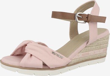 TOM TAILOR Strap Sandals in Pink: front