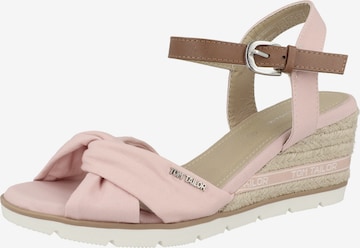 TOM TAILOR Páskové sandály – pink: přední strana