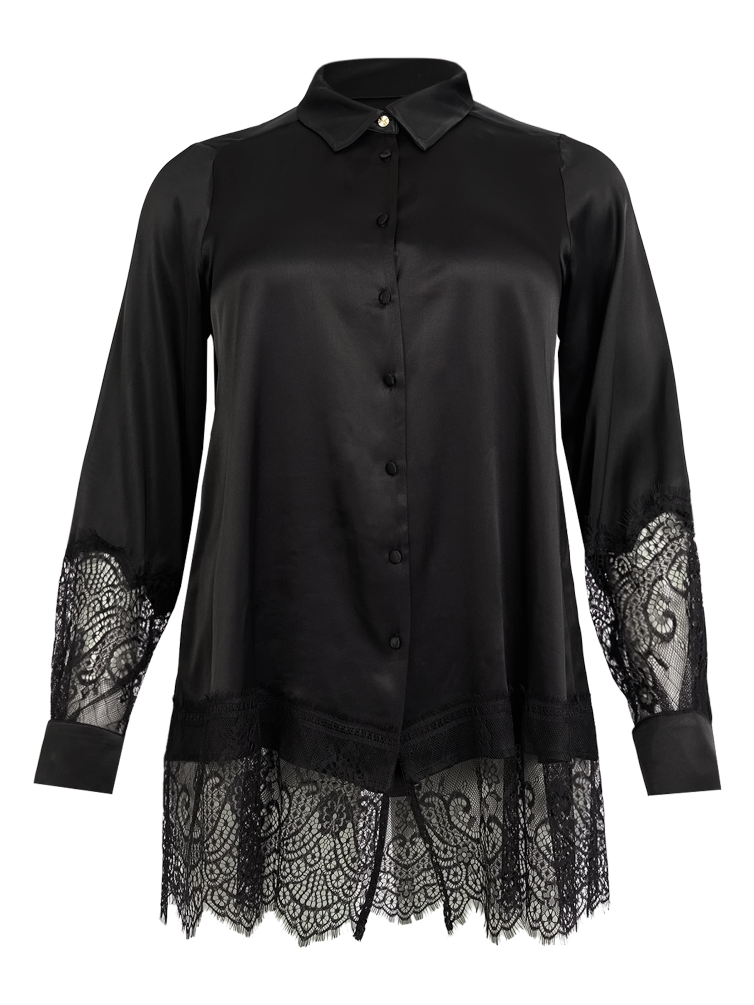 YOEK Blouse in Zwart: voorkant