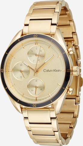 auksinė Calvin Klein Analoginis (įprasto dizaino) laikrodis: priekis